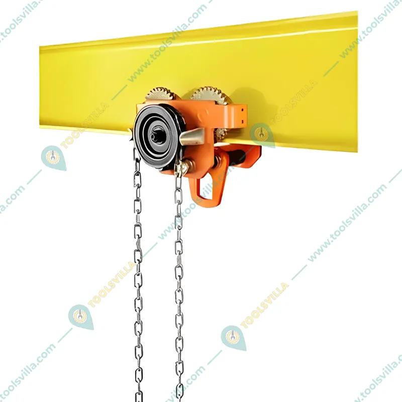 Globe 3 Ton Manual Monorail Travelling Trolley With 3 Meter & 5 mm Hand Chain - 12 Month Warranty